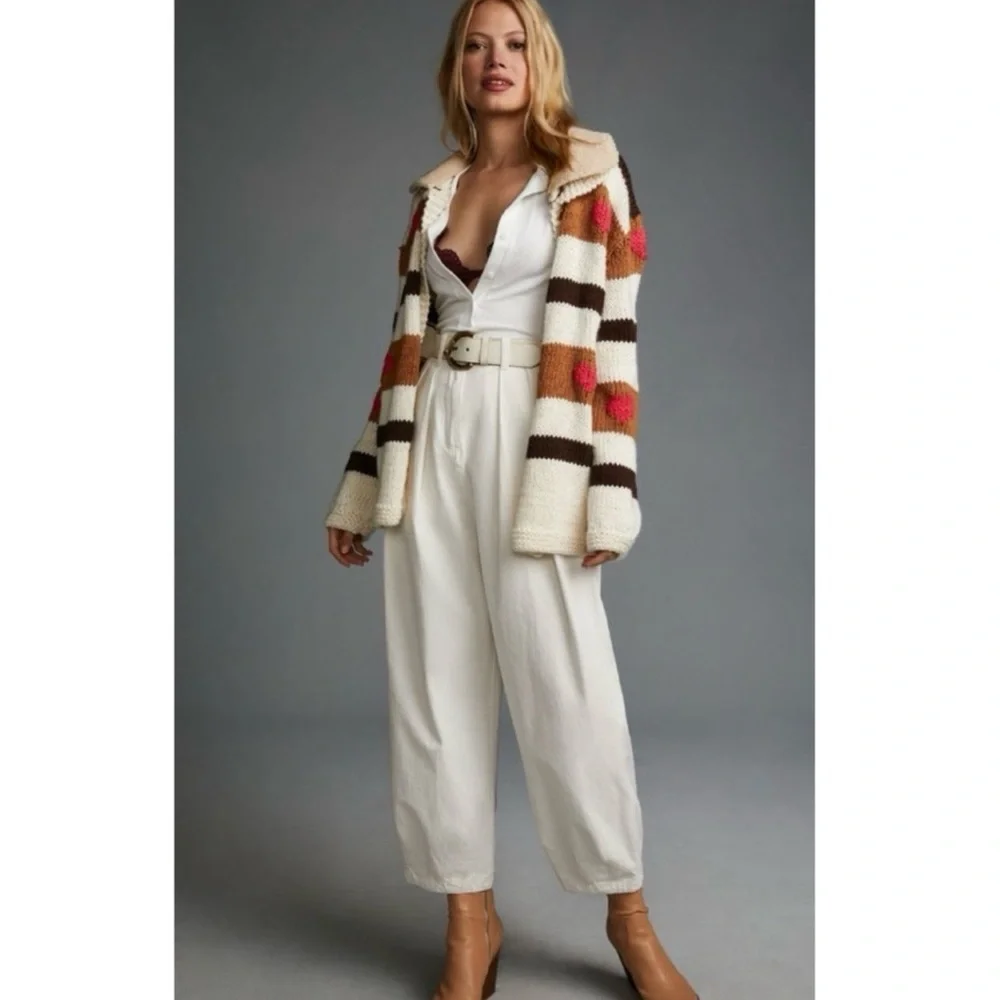 Anthropologie Vero Alfie Hand-Knit Cardigan Sweater Size 2 - Picture 8 of 16